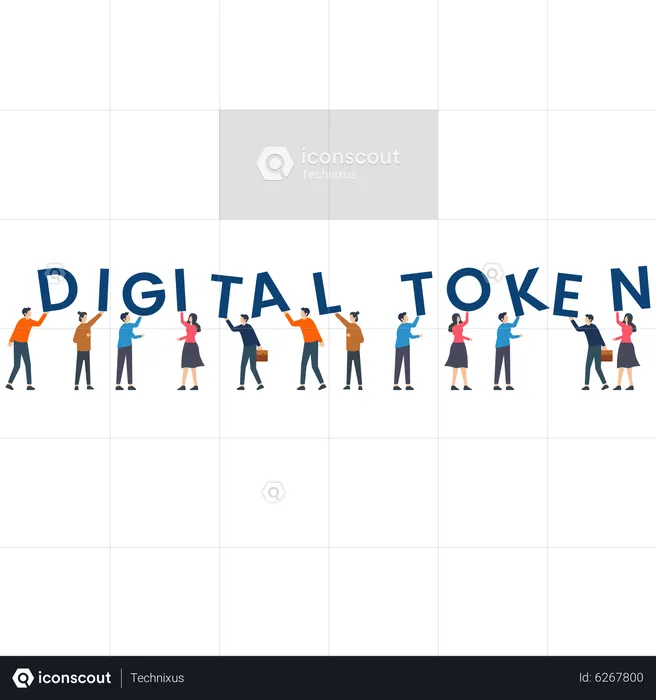 Digital Token  Illustration
