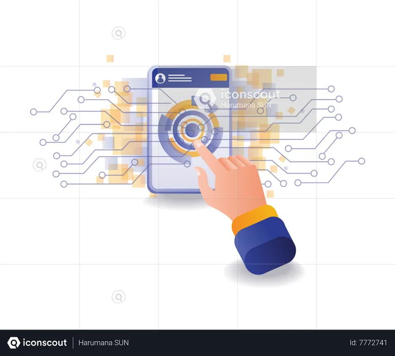 Digital transformation technology  Illustration