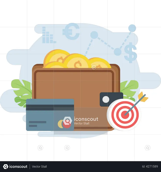 Digital wallet  Illustration