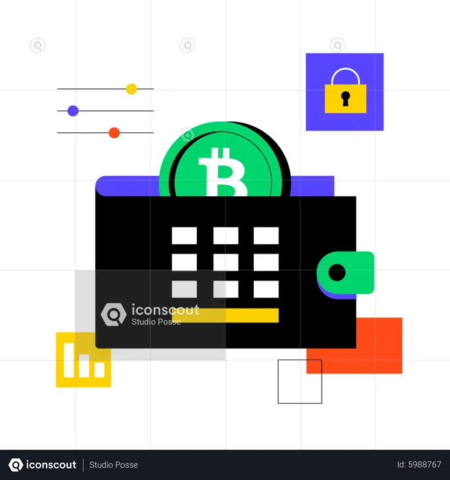 Digital Wallet  Illustration