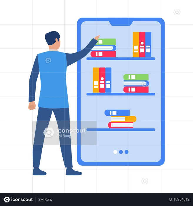 Digitale Bibliothek  Illustration