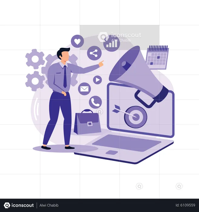 Digitales Marketing  Illustration