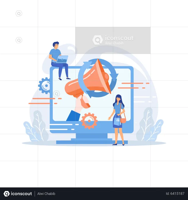 Digitales Marketing  Illustration