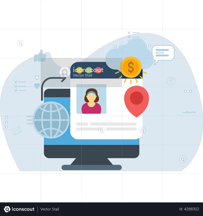 Digitales Marketing  Illustration