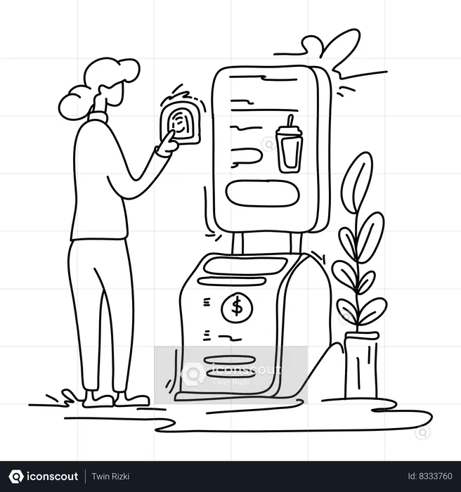 Digtal contactless payments  Illustration