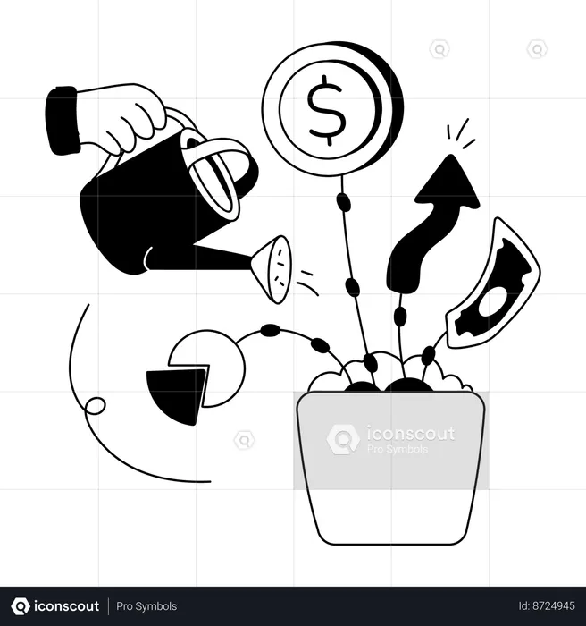 Dinero creciente  Ilustración