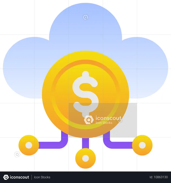 Dinero en la nube  Ilustración