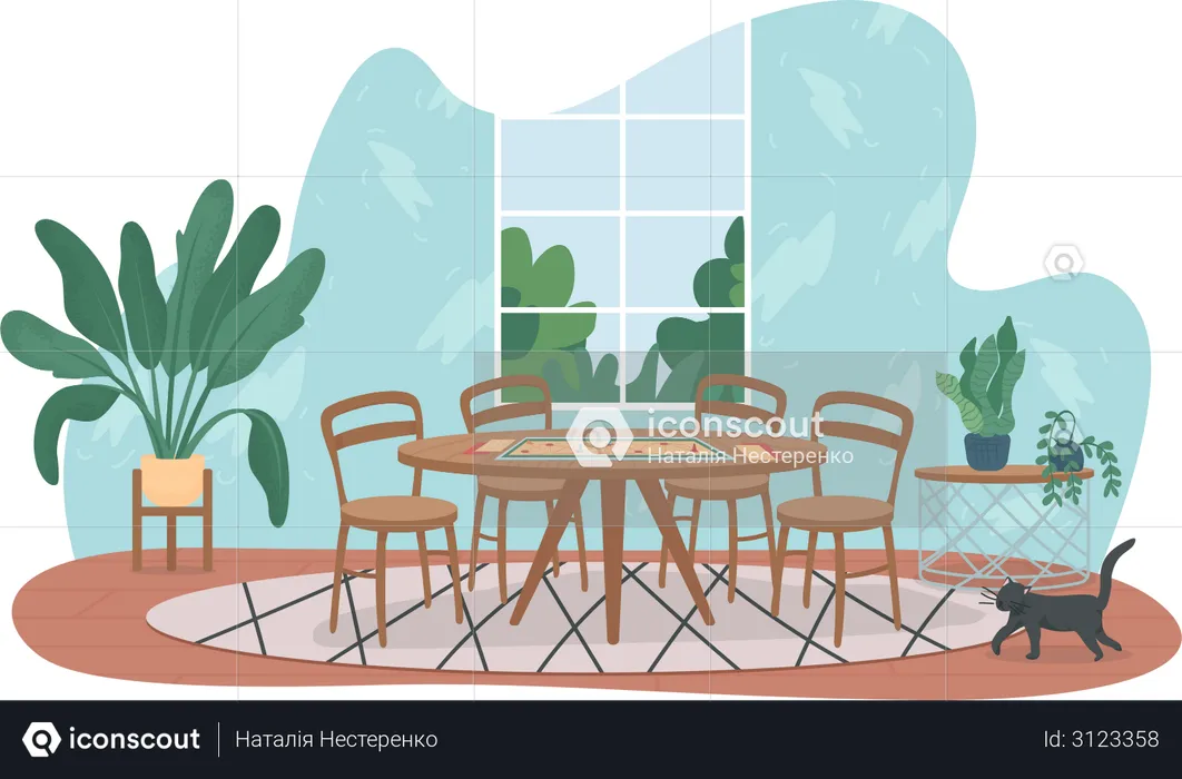 Dining Table  Illustration