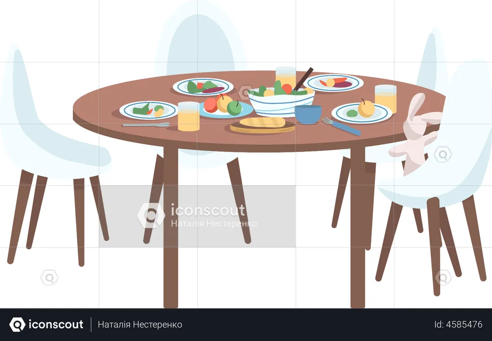 Dining table  Illustration