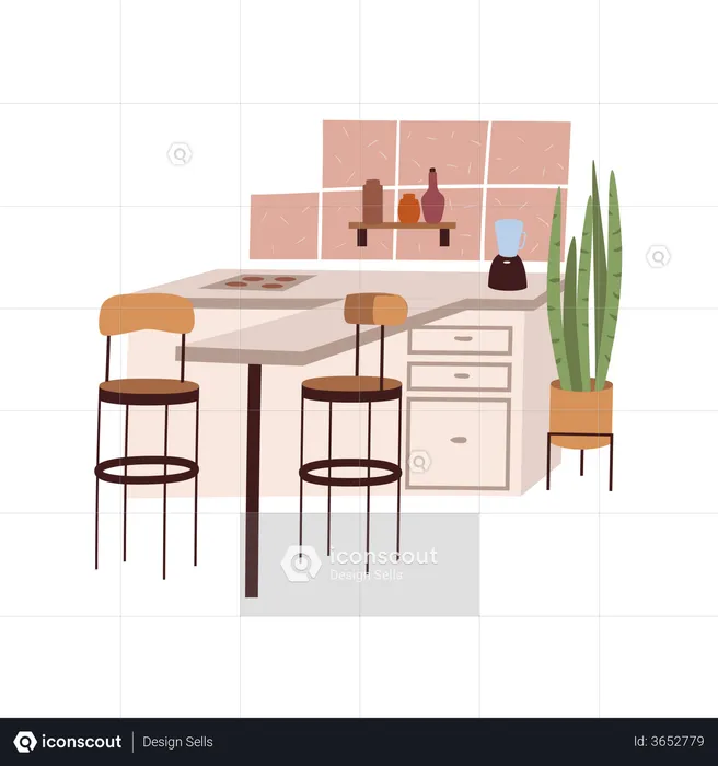 Dinning area  Illustration