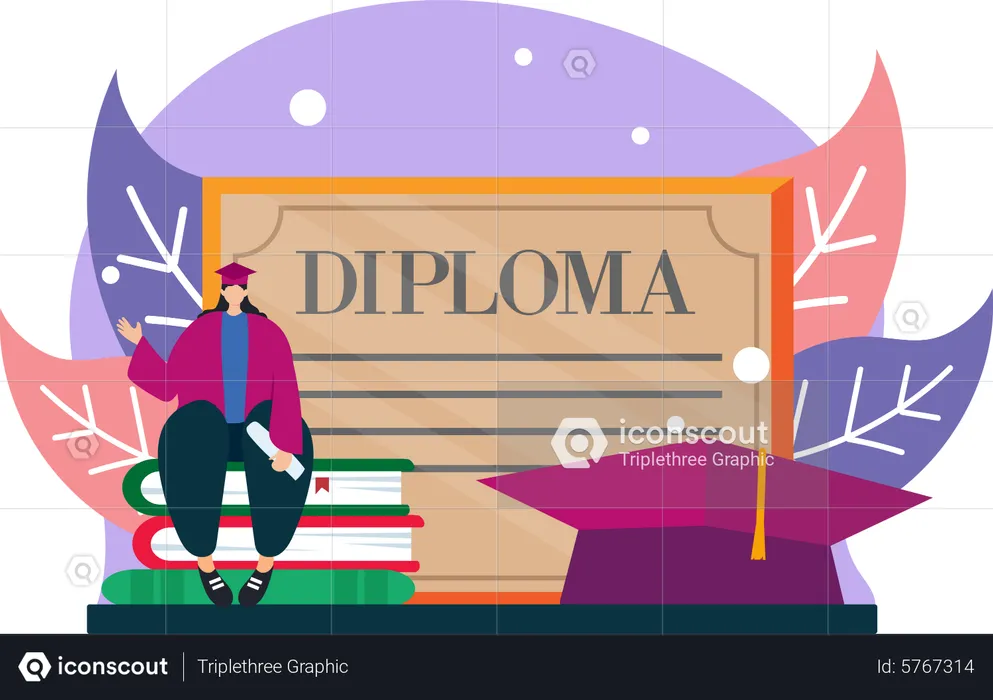 Diploma Graduate Student  Illustration