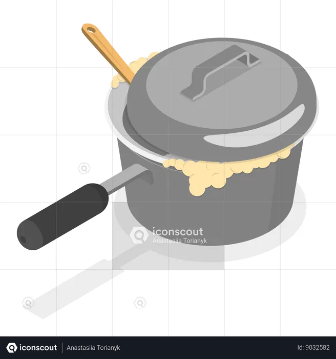 Dirty cooking utensils  Illustration
