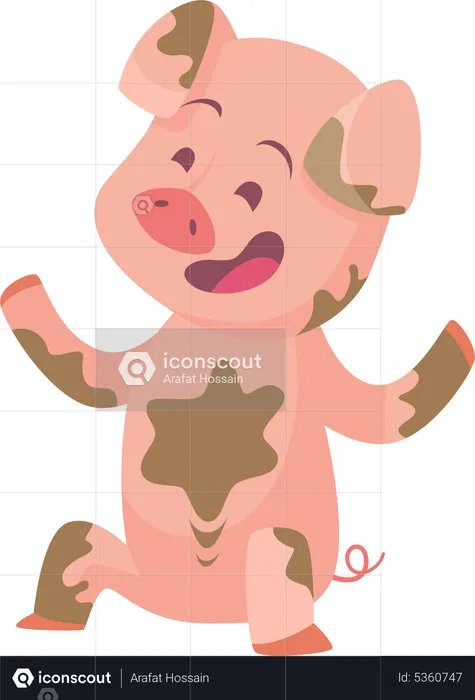 Dirty pig  Illustration
