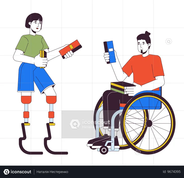 Disabled readers  Illustration