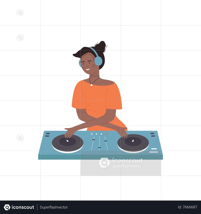 Disc Jockey  Illustration