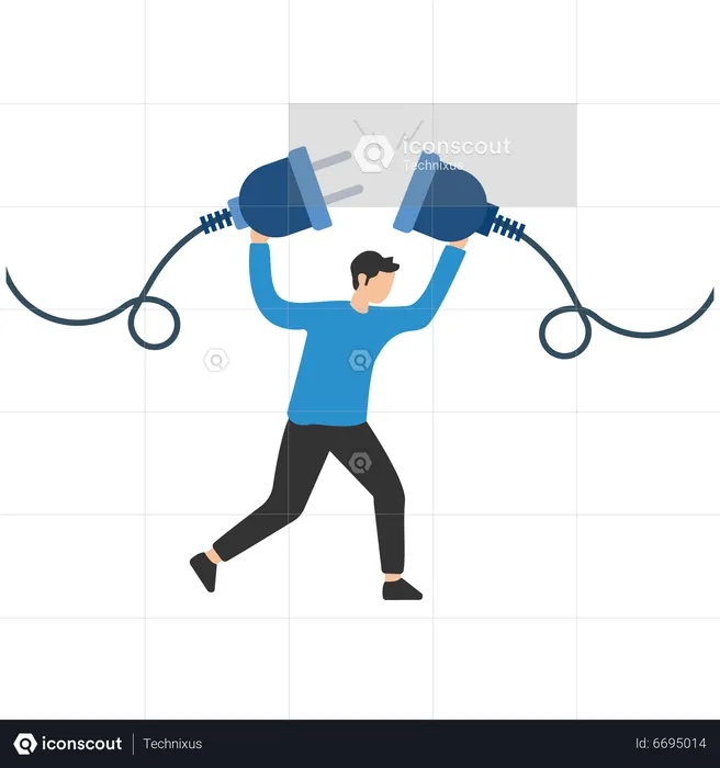 Disconnected business  Illustration