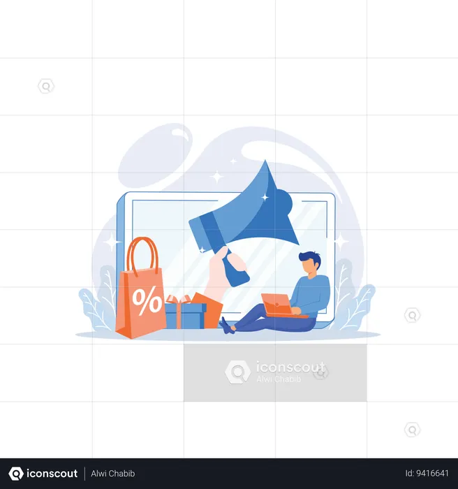 Discount advertising  Illustration