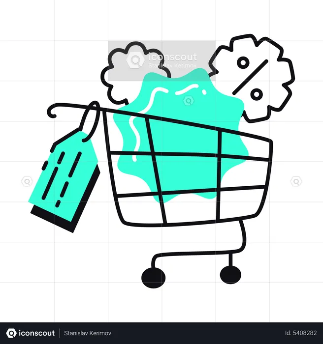 Discount Cart  Illustration