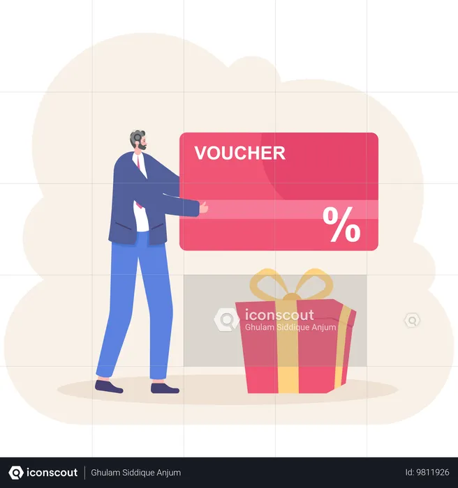 Discount gift voucher  Illustration