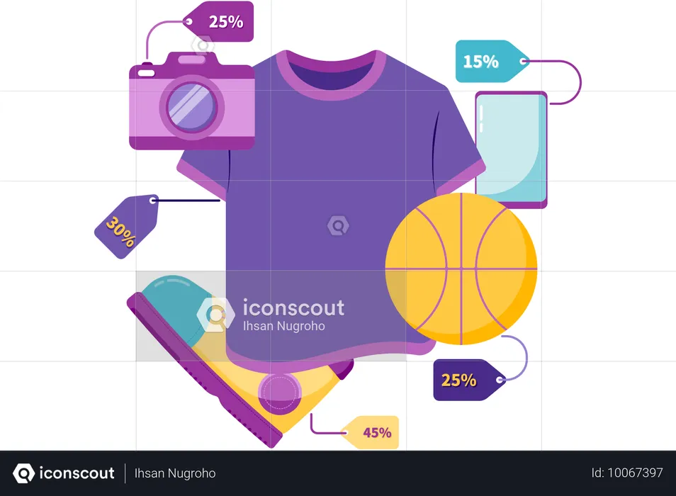 Discount on clothes  Illustration