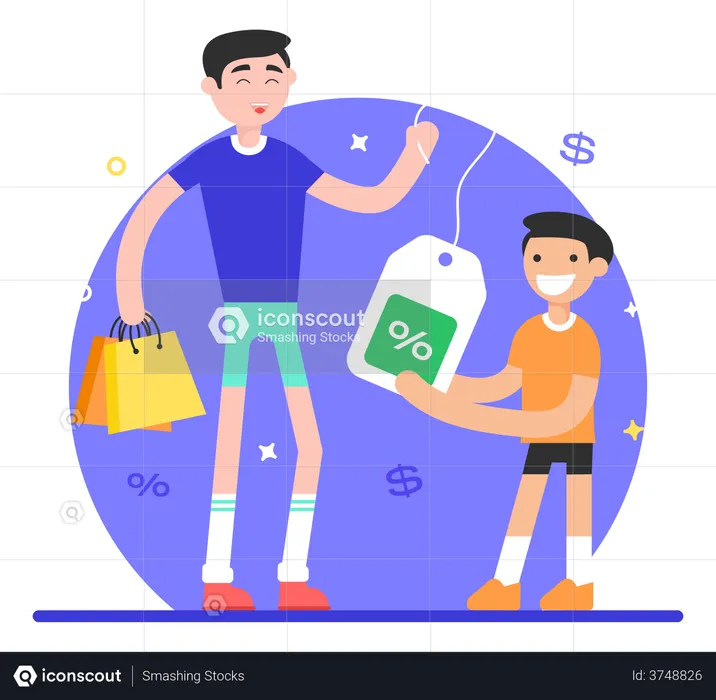 Discount Shopping  Illustration