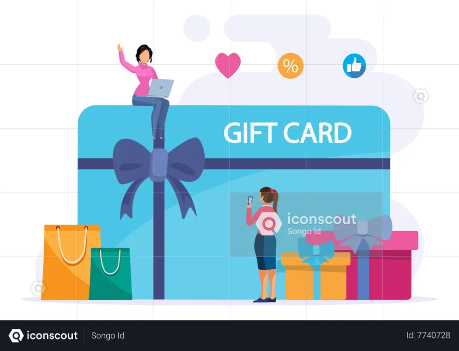 Discounted Shopping  Illustration
