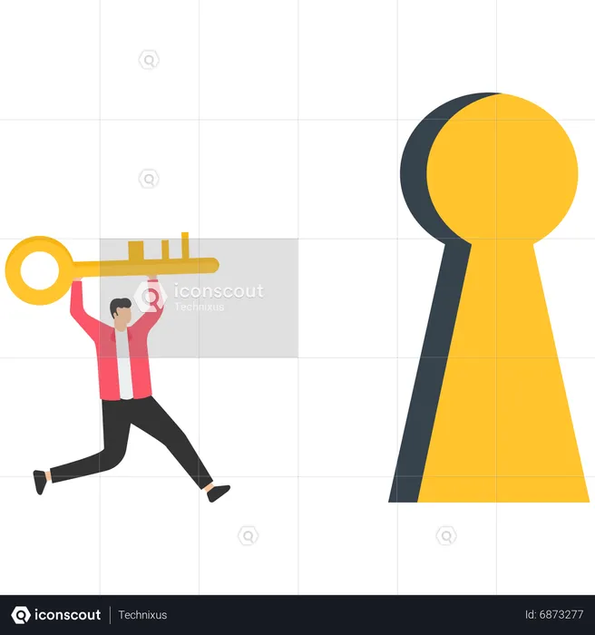 Discover key success  Illustration