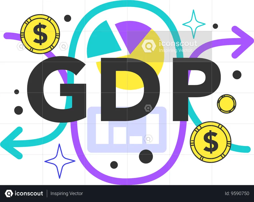 Discrepancy between the actual GDP and the potential one  Illustration