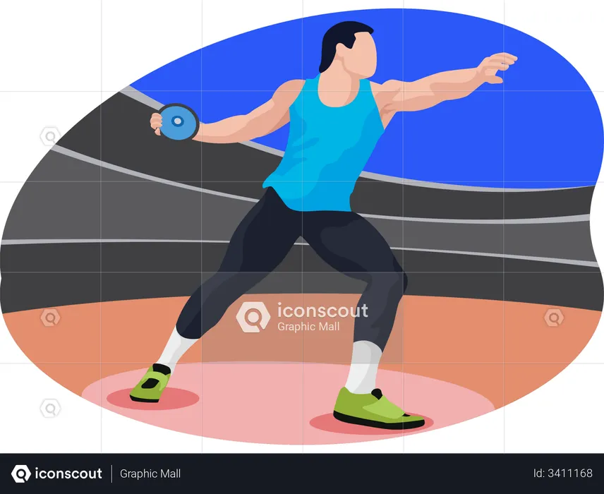 Discus Throw  Illustration