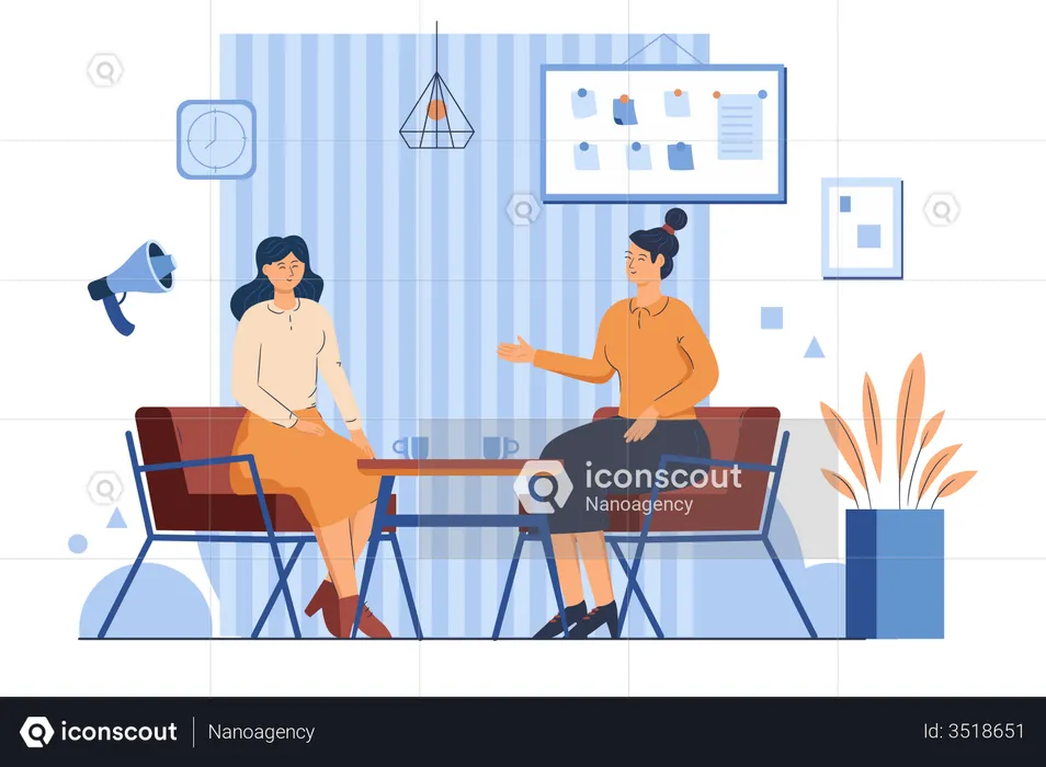 Discuss With Customers  Illustration