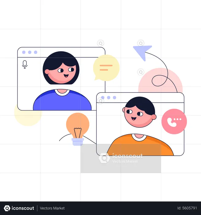 Discussão on-line  Ilustração