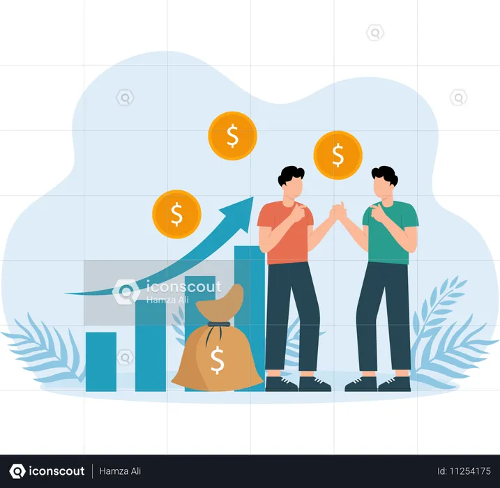 Discussion sur les gains d'investissement entre les équipes  Illustration