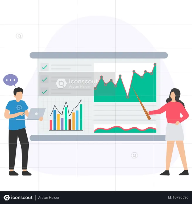 Discute du tableau de croissance  Illustration