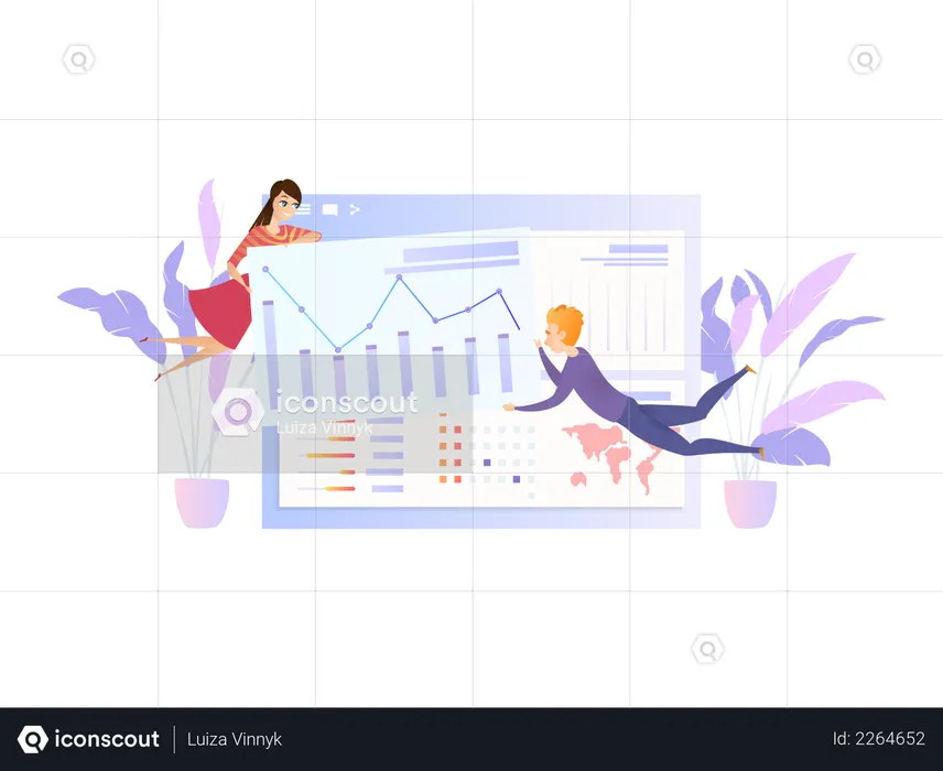 Diseño de documentos de análisis de datos empresariales  Ilustración