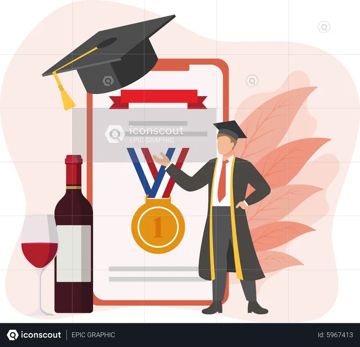 Diseño plano de graduación  Ilustración