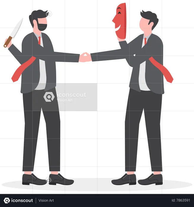 Dishonesty partnership  Illustration