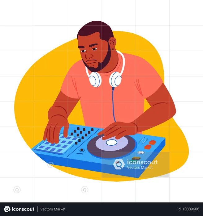 Disk Jockey  Illustration