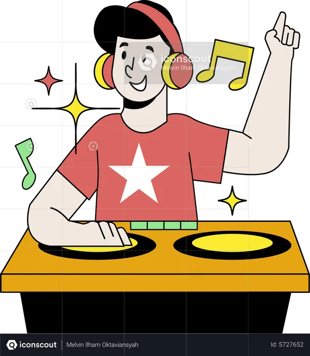 Disc Jockey  Illustration