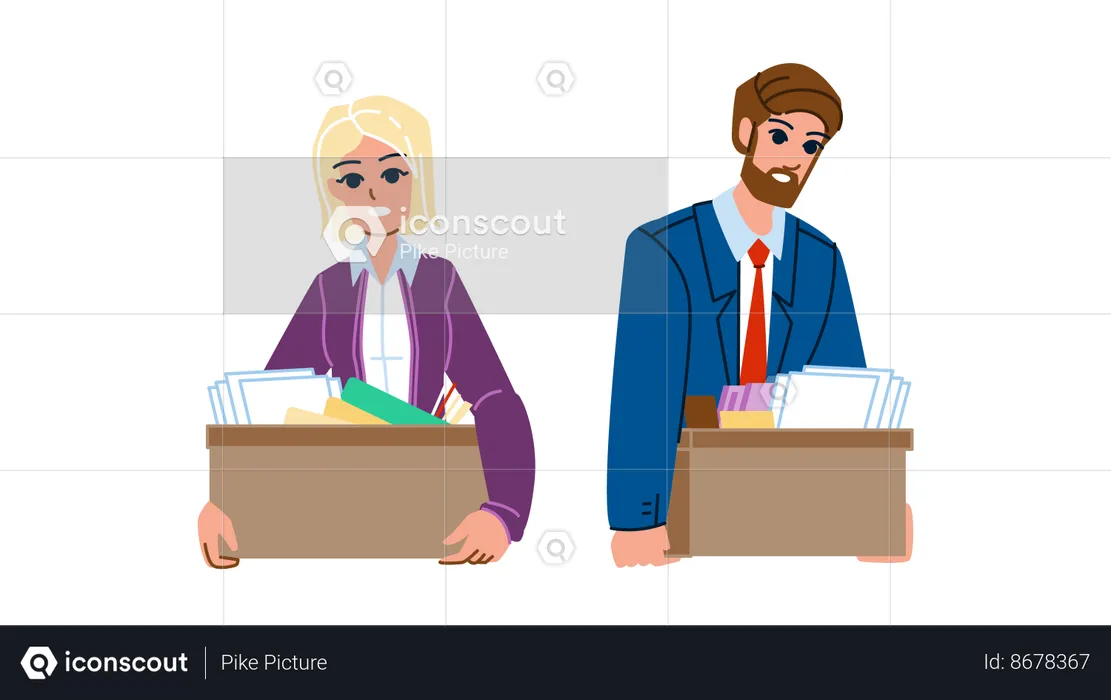 Dismissal office  Illustration