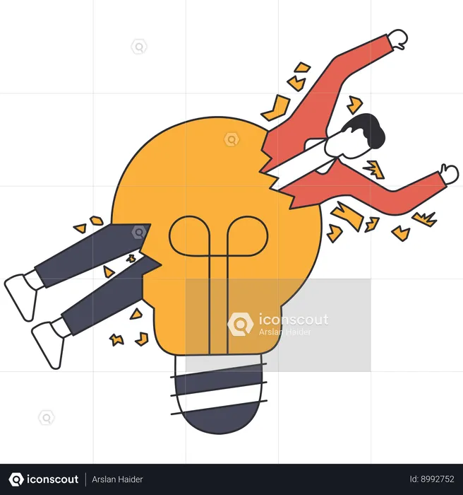 Disruptive businessman  Illustration