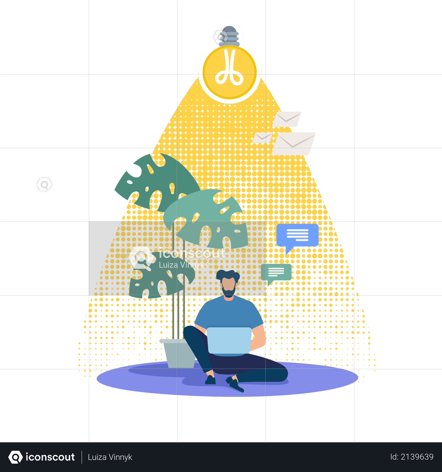 Distant Work and Education Illustration