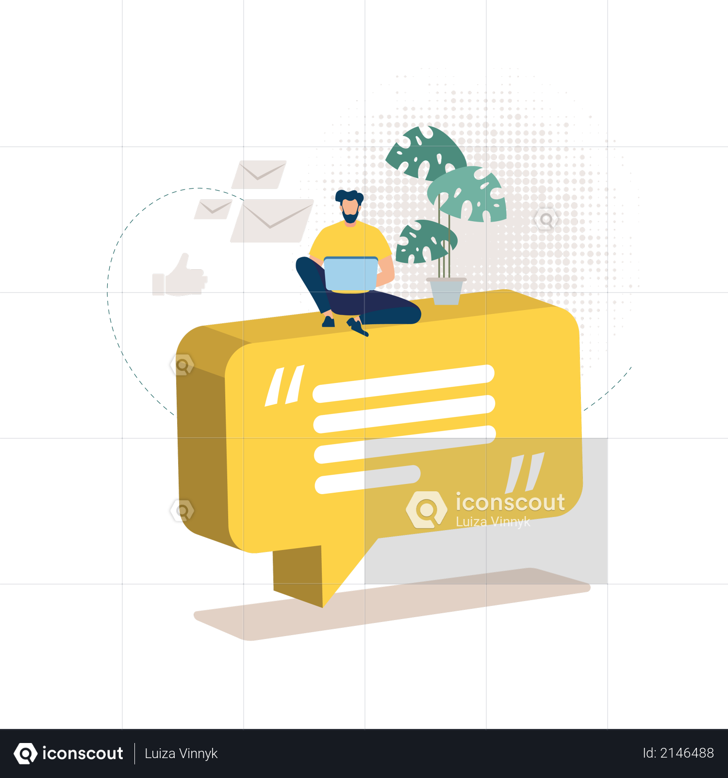 Distant Work and Education Mailing Illustration