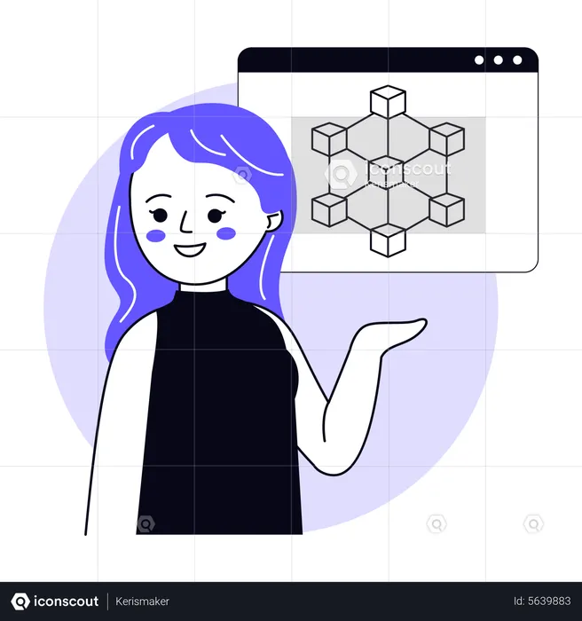 Distribuição Blockchain  Ilustração