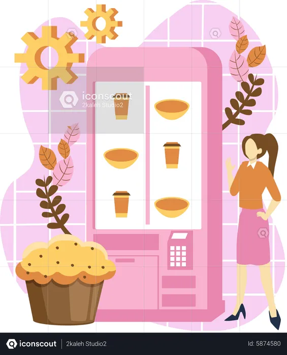 Distributeur automatique de café  Illustration
