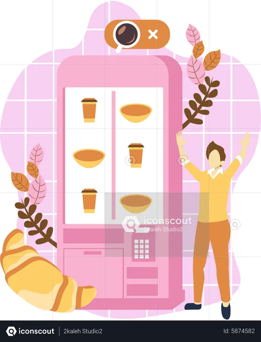 Distributeur automatique de café  Illustration