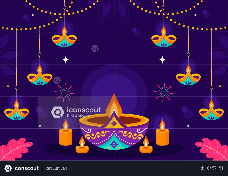 Diwali Festival of Lights  Illustration