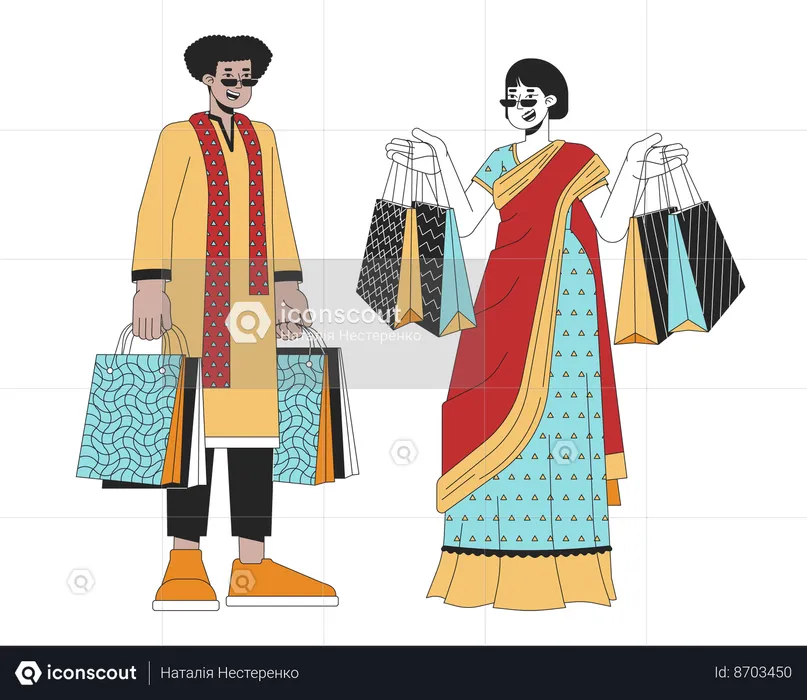 Diwali gift bags  Illustration
