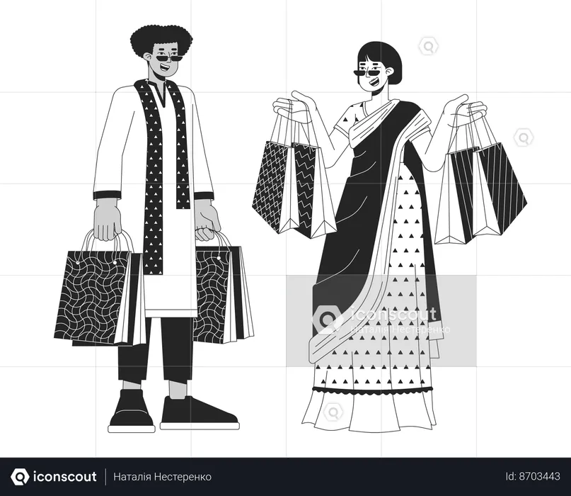 Diwali gift bags  Illustration