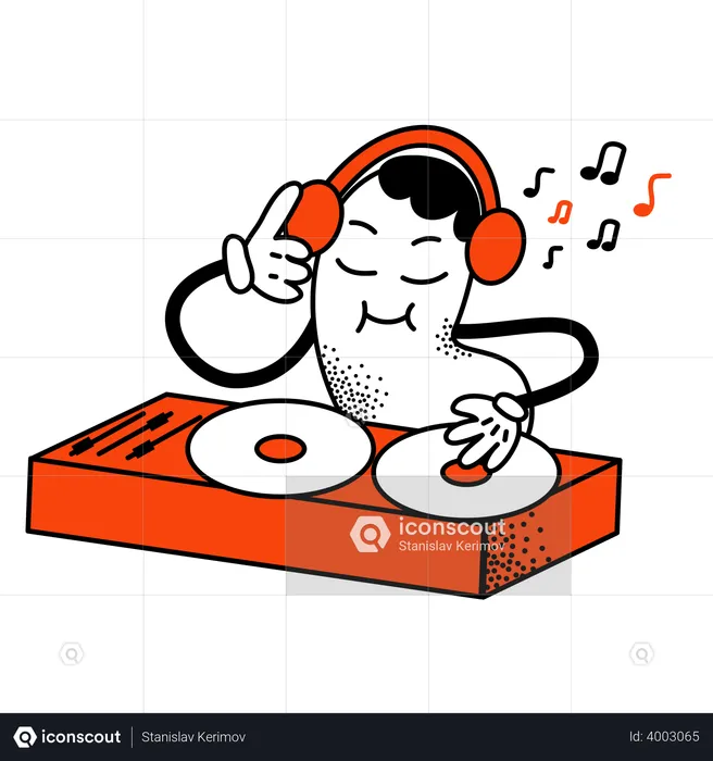 DJ player  Illustration