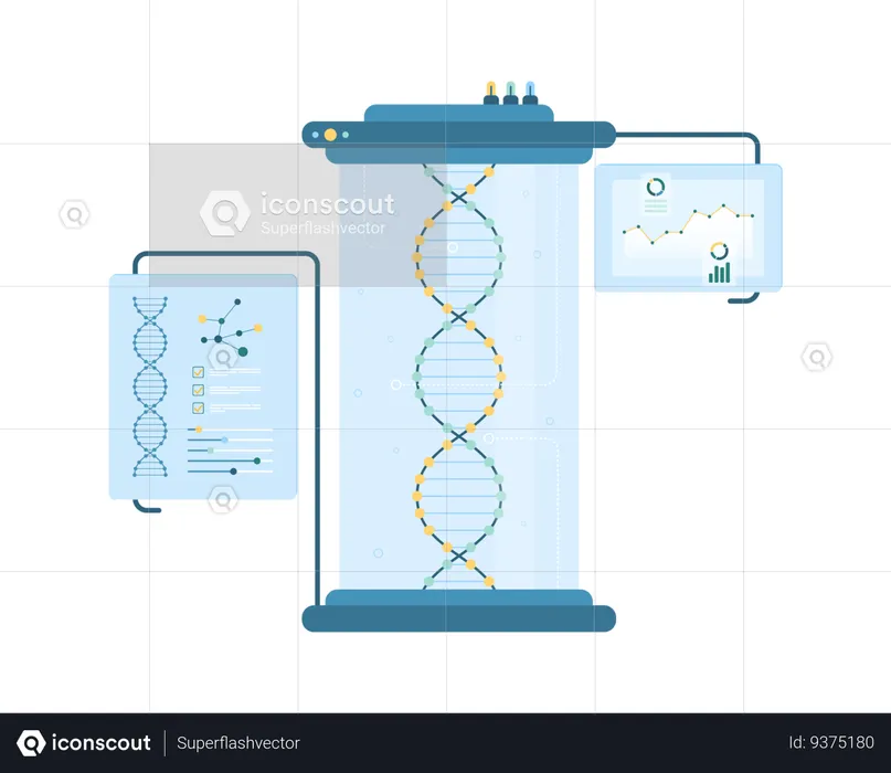 DNA laboratory research  Illustration